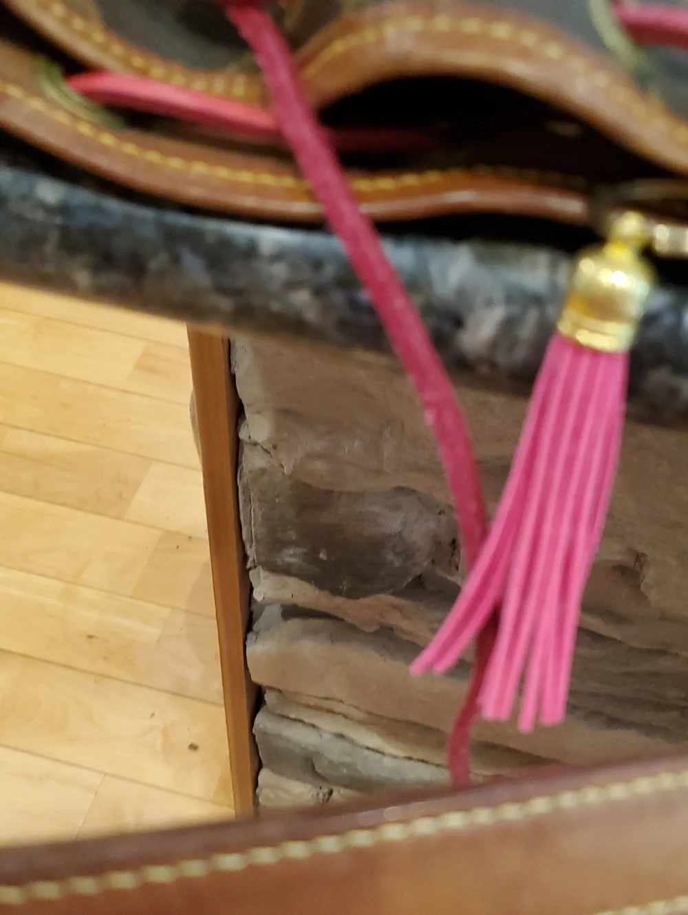 Louis Vuitton Monogram Canvas Bucket Bag with Pink Tassel Trim